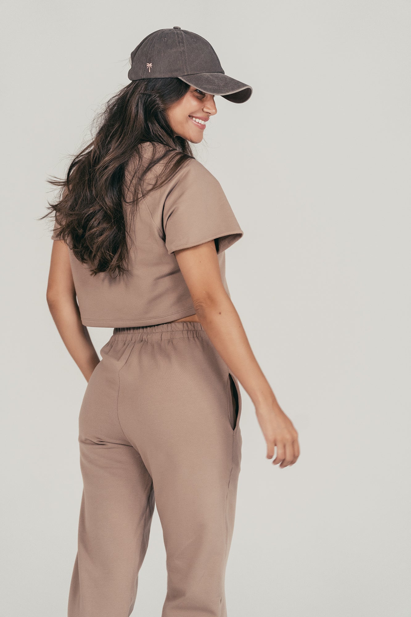 TAUPE TRACKSUIT T-SHIRT