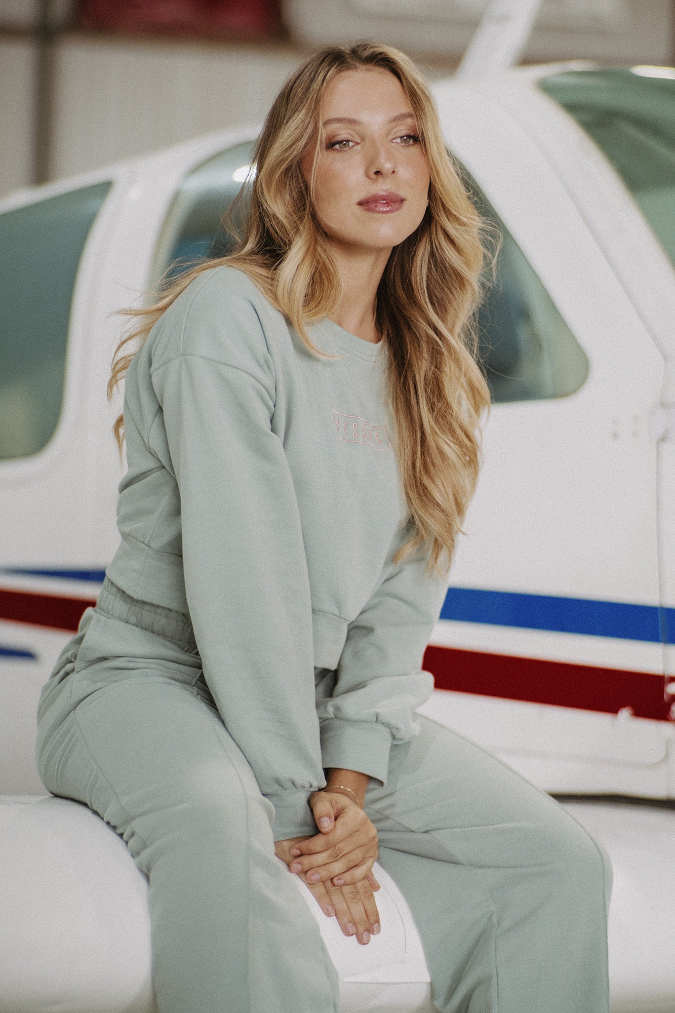 GREEN TRACKSUIT CREWNECK SWEATSHIRT