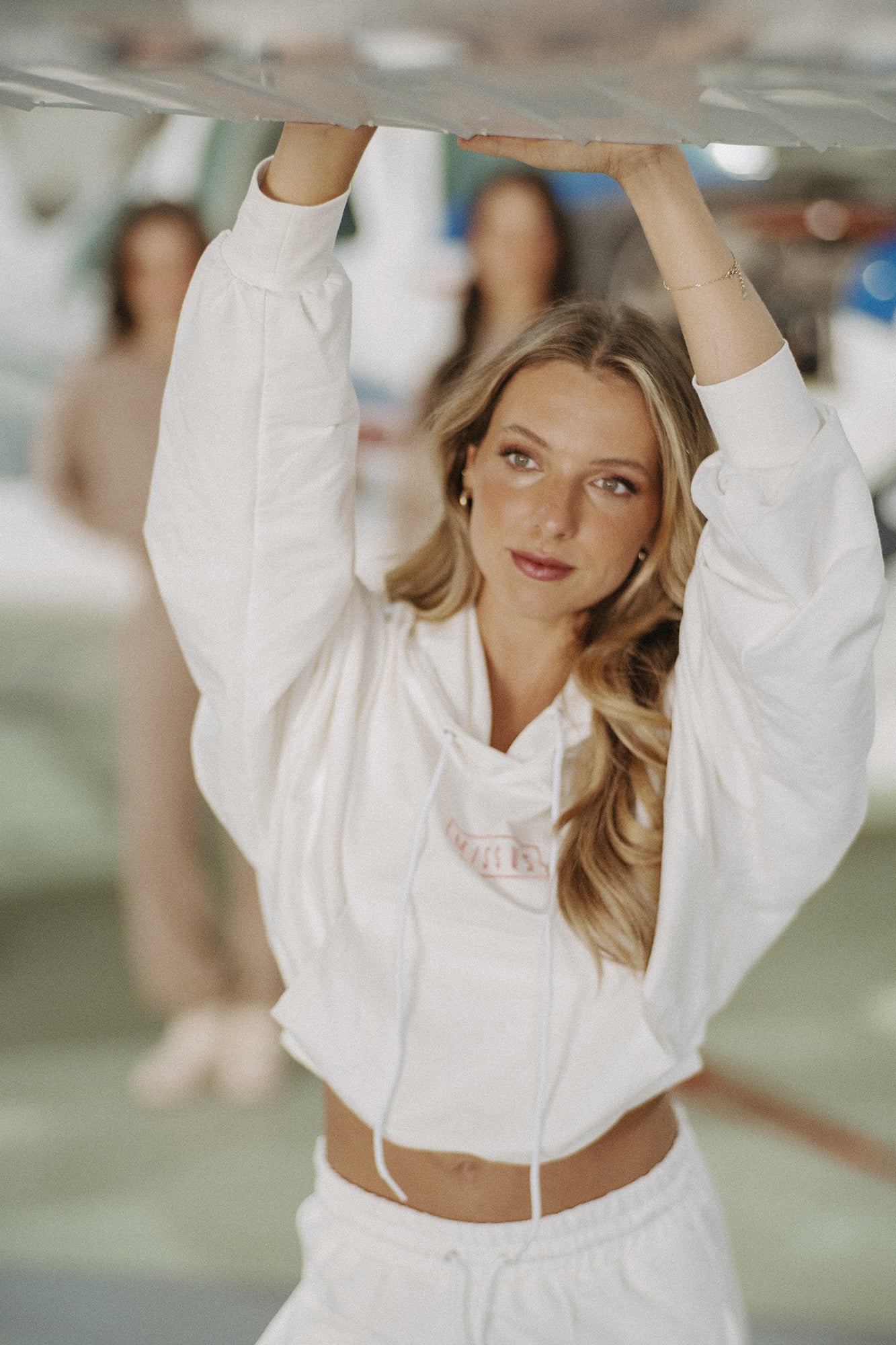 WHITE TRACKSUIT HOODIE