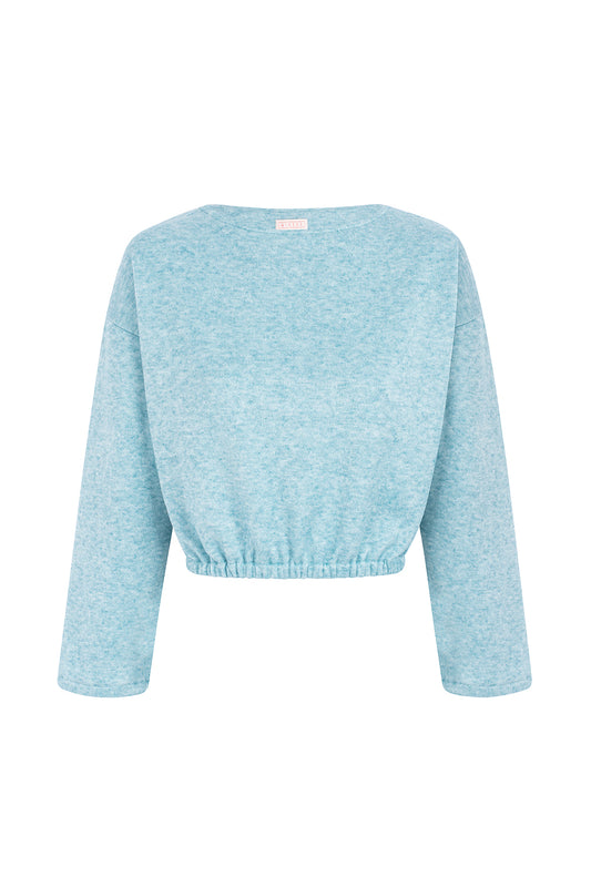 BLUE LOUNGEWEAR SWEATSHIRT